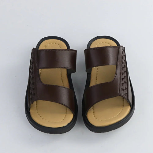 Men’s Brown Slip-On Slippers-G001