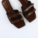 Brown Dual Strap Slip-On-F007