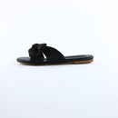 Black Satin Bow-F001