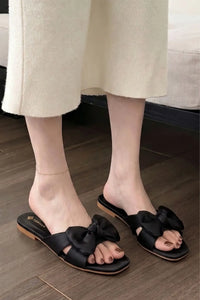 Black Satin Bow