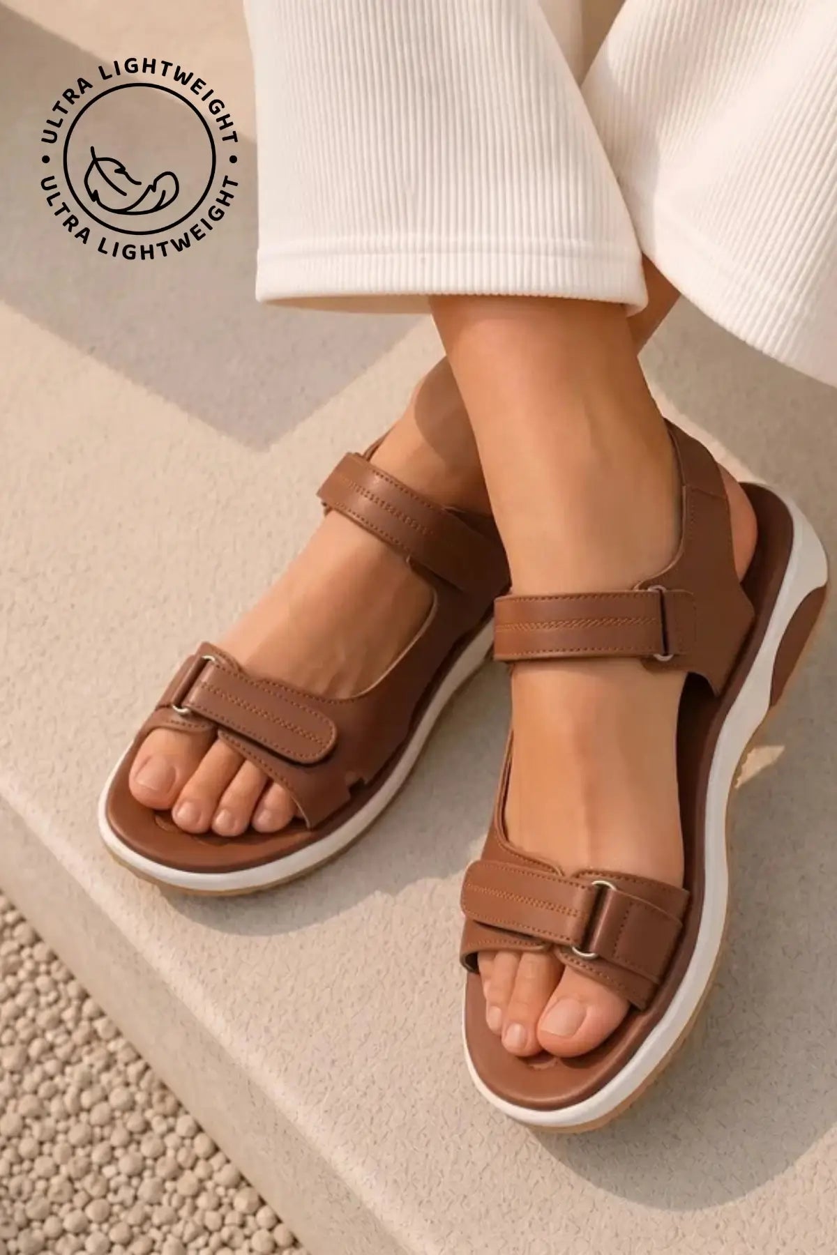 Brown Step Sandals