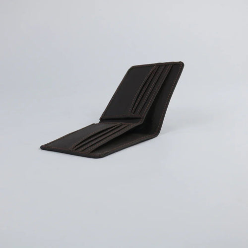 Dark Brown Leather Wallet-W017