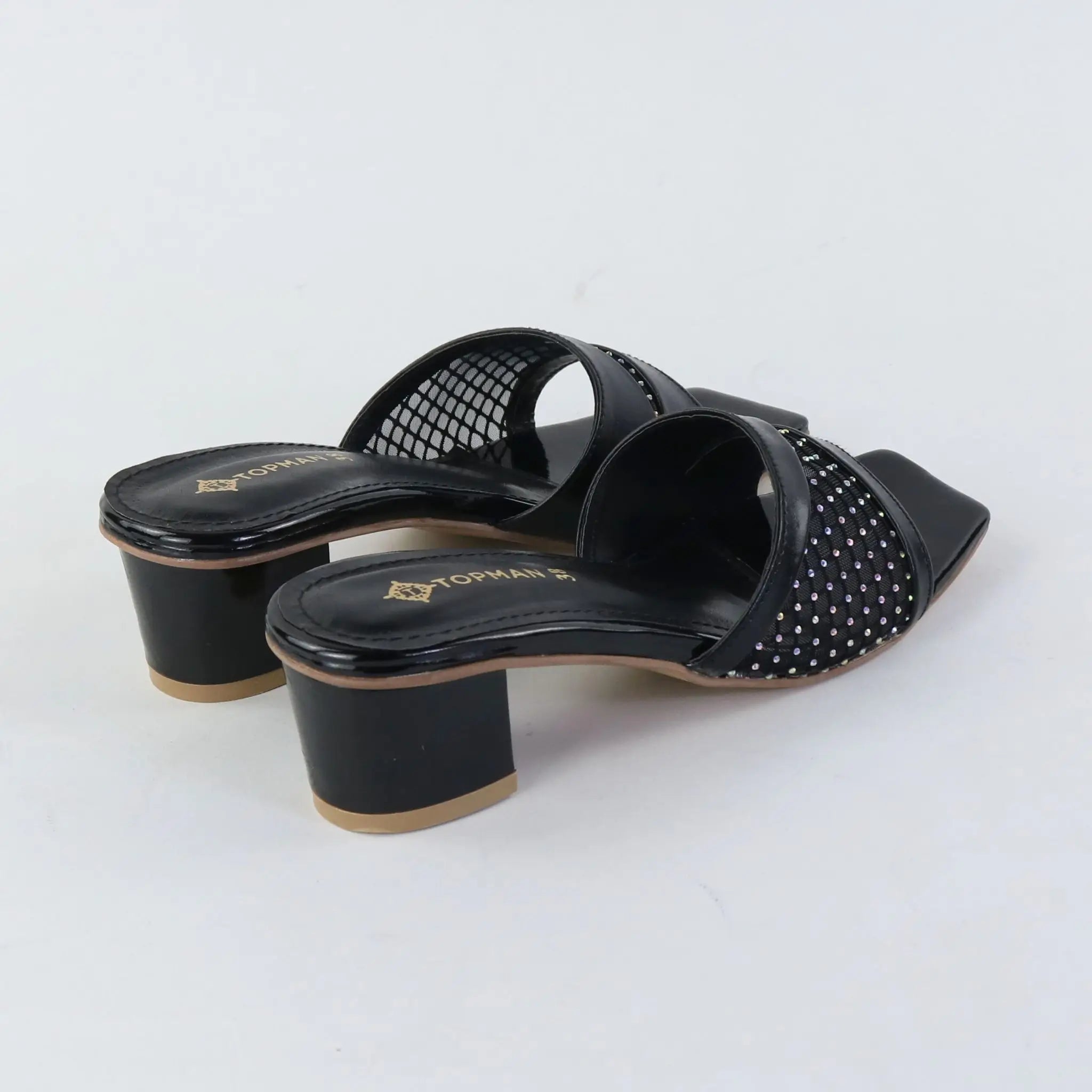 Crystal Glow Heels – Black