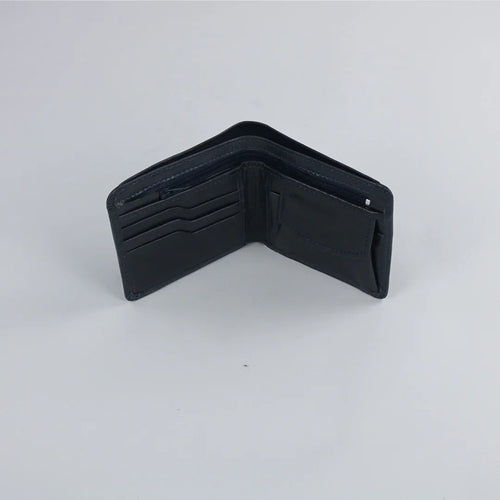 Dark Blue Leather Wallet-W006