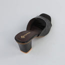 Women’s glossy dark brown Heels-H001