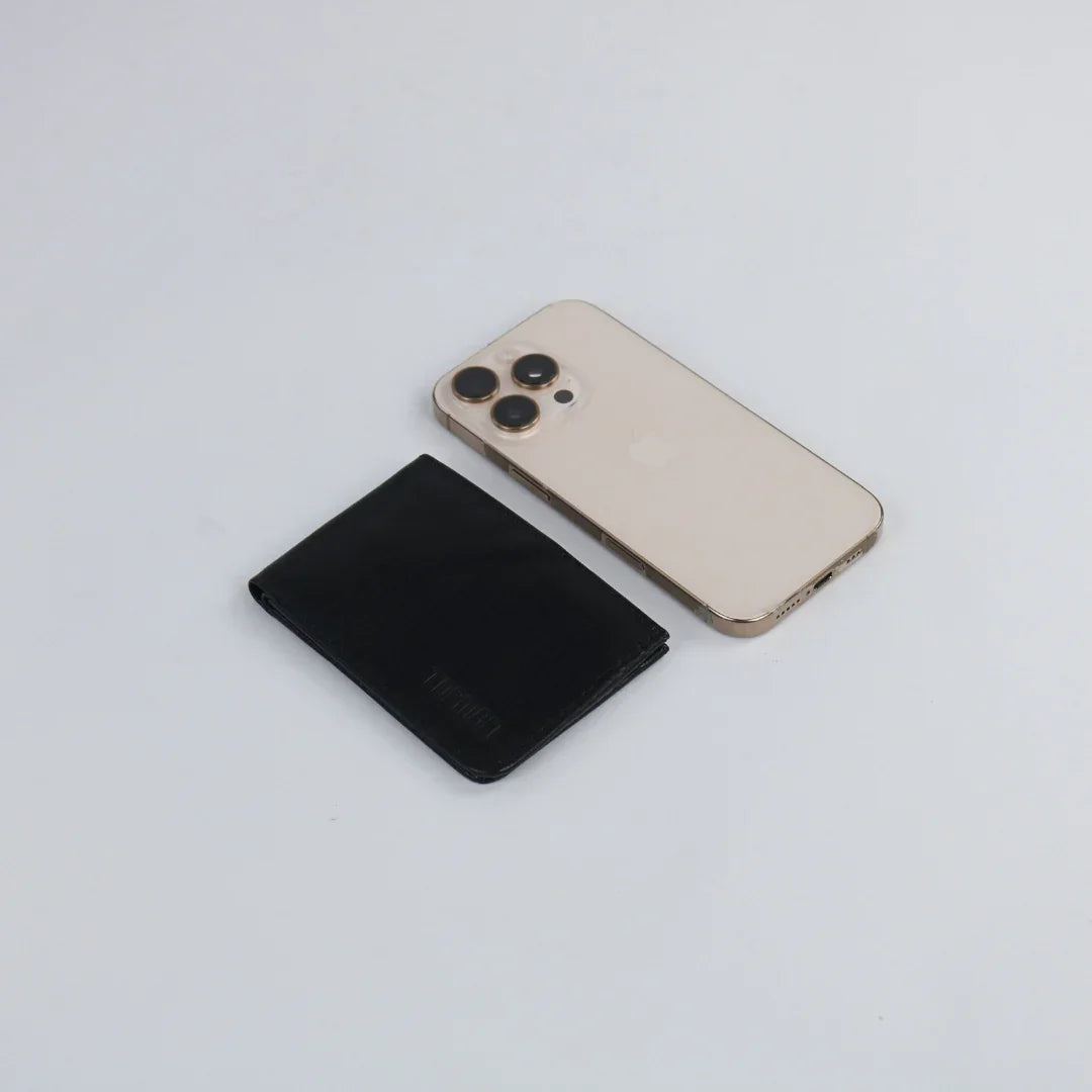 Black Leather Wallet-W010