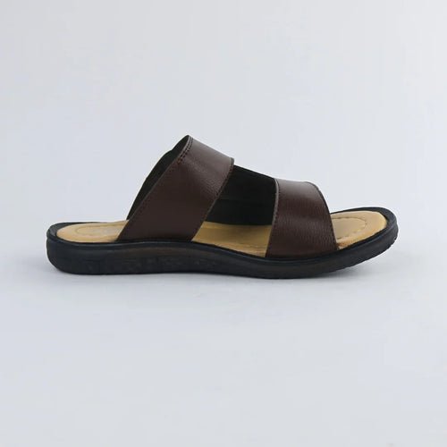 Men’s Brown Slip-On Slippers-G001