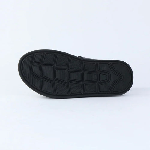 Kids Black Slip-On Sandals-S007