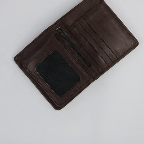 Dark Brown Leather Wallet-W019