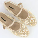 Embroidered Ballet Pumps