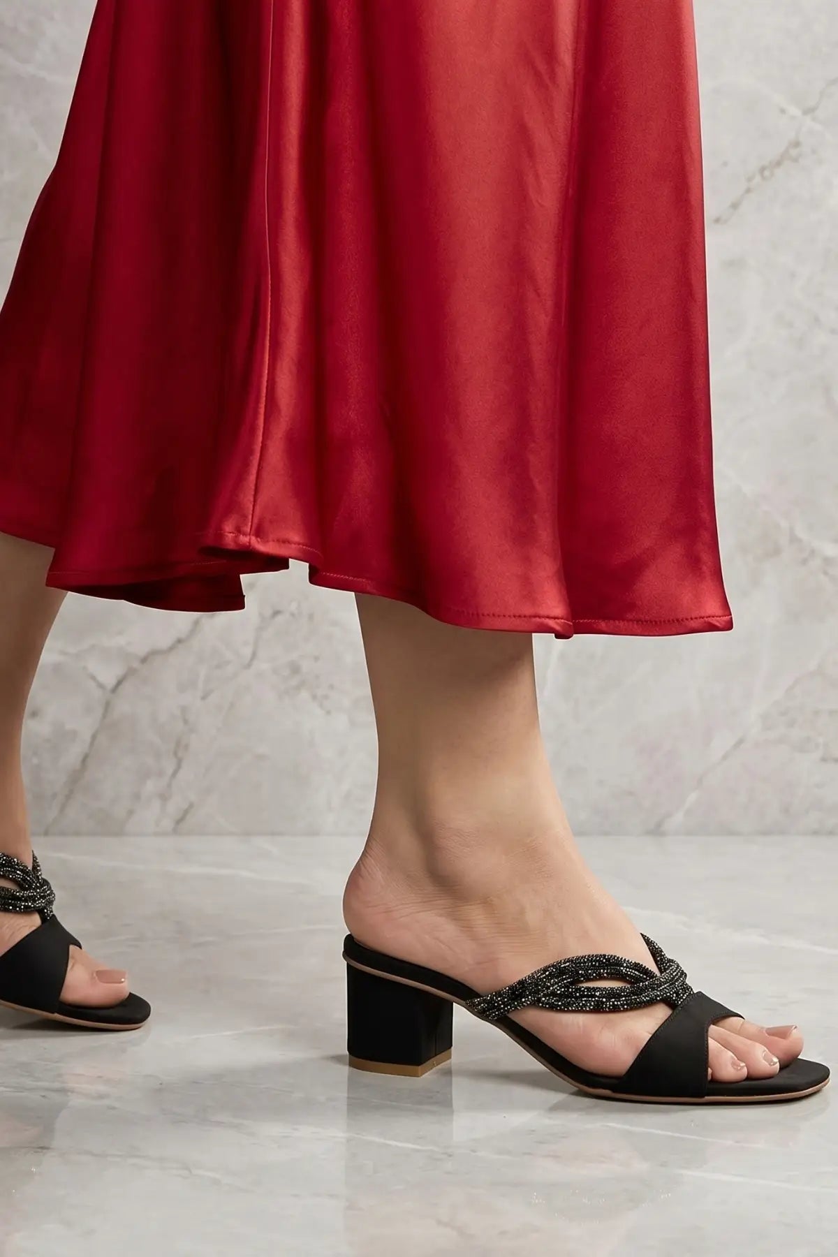 Noir Spark Heels