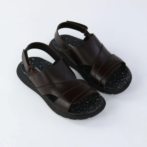 Cross Strap Kids Brown Sandals-S003