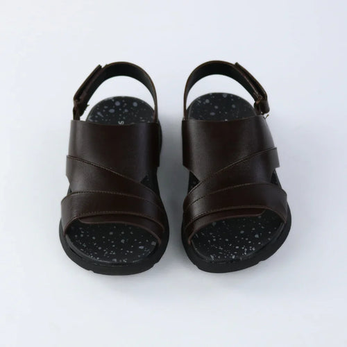 Cross Strap Kids Brown Sandals-S003