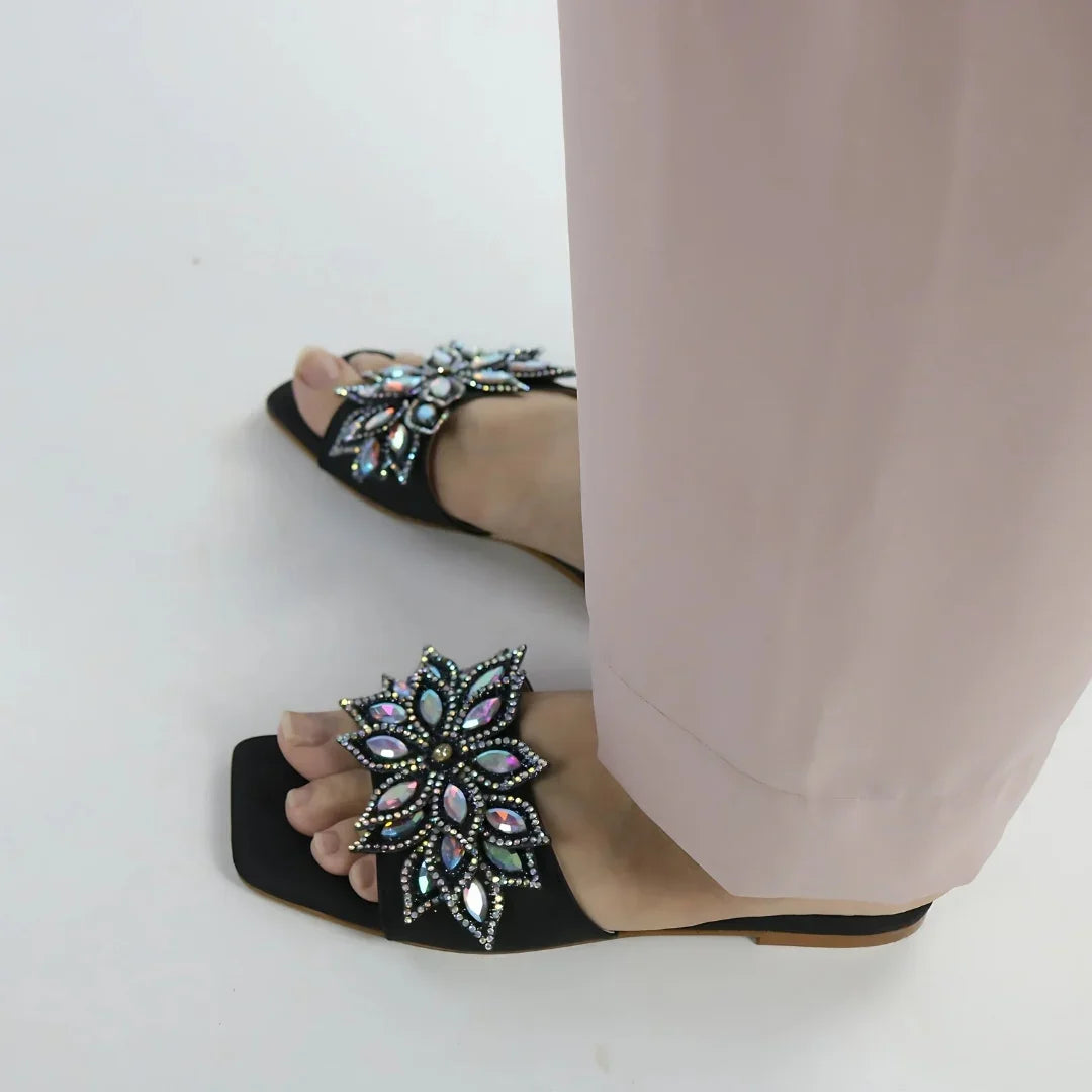 Black Crystal Flower-F015