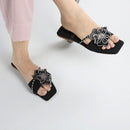 Black Beaded Crystal