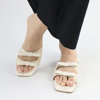 White Dual Strap Slip-On