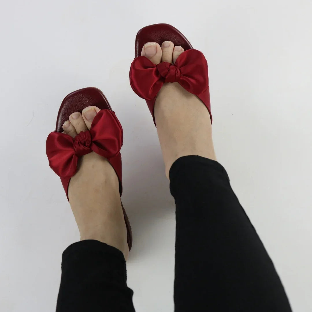 Red Satin Bow-F002