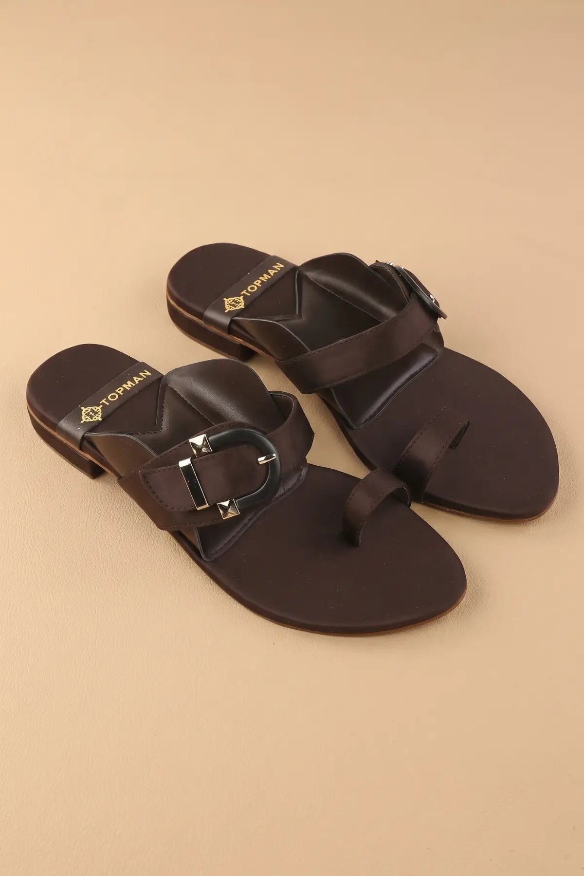 Buckle Brown Flats