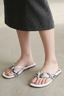 Serpina Knot Flats – White