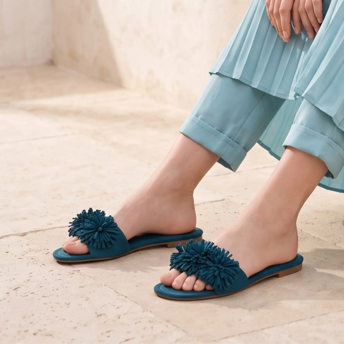Teal Blue Flats