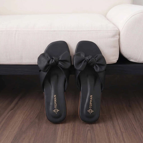 Black Satin Bow
