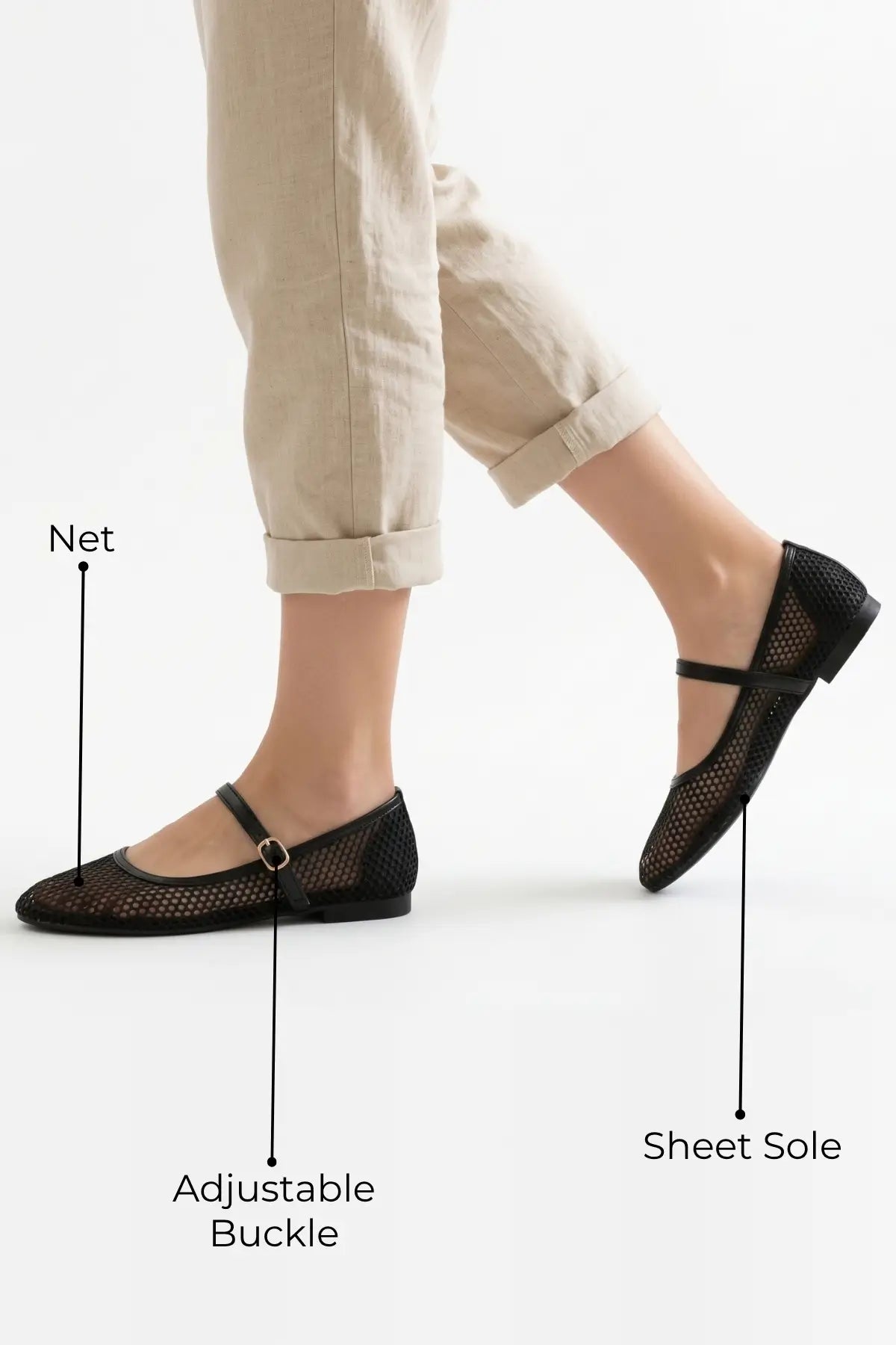 Noir Ballet Net Pumps