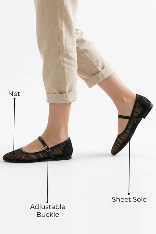 Noir Ballet Net Pumps
