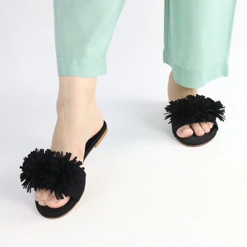 Black Teal Flats