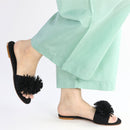 Black Teal Flats
