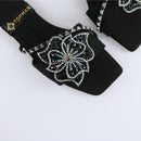 Black Beaded Crystal
