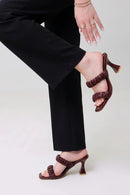 Red Pleated Heels