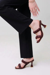 Red Pleated Heels