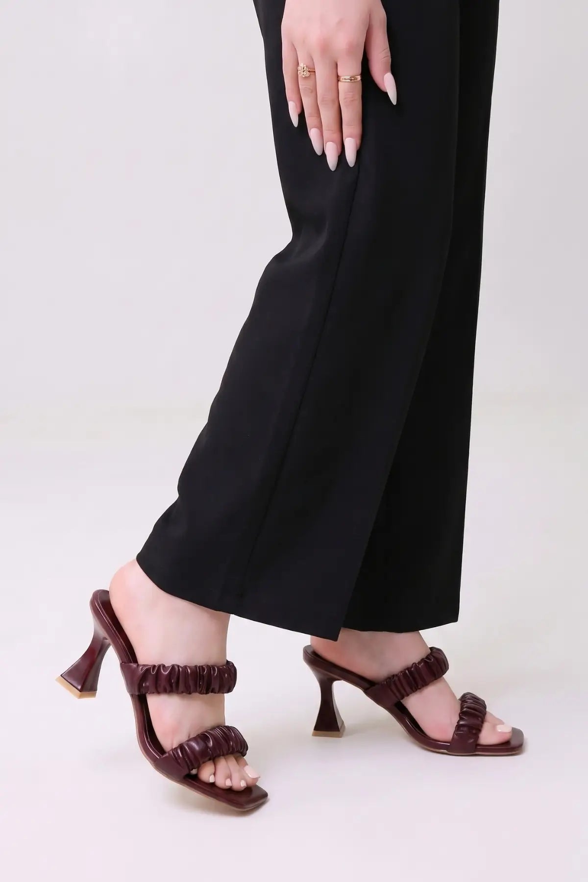 Red Pleated Heels