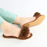 Brown Teal Flats