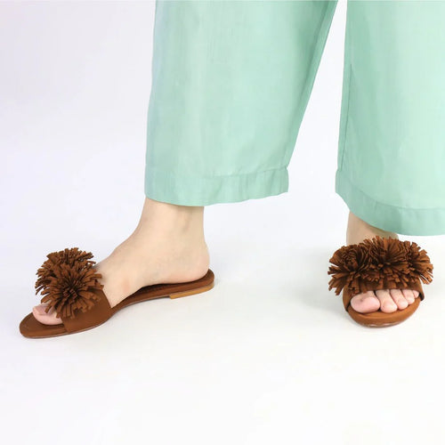 Brown Teal Flats